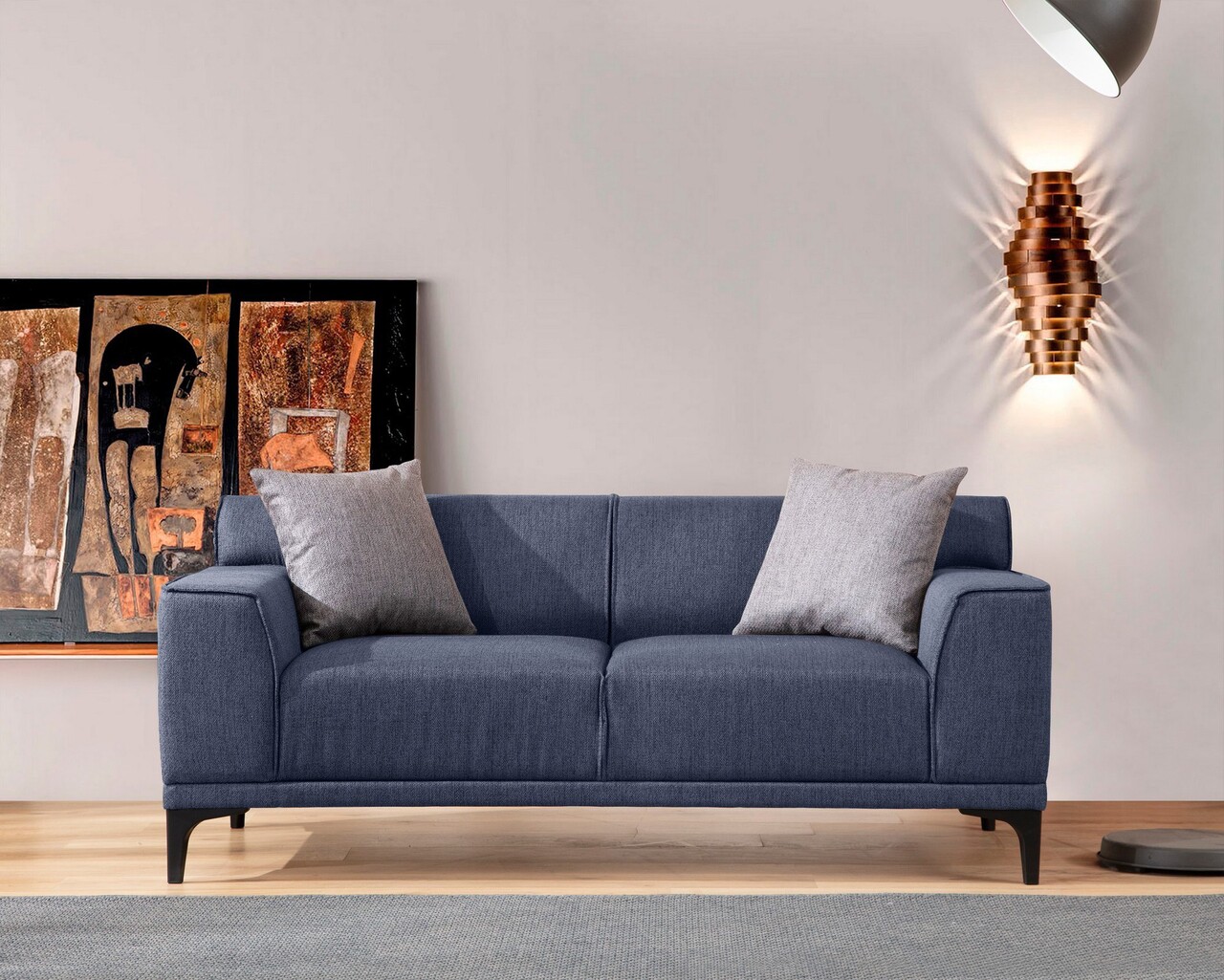 Canapea 2 locuri, Atelier del Sofa, 560ARE2339, Albastru - imagine 6